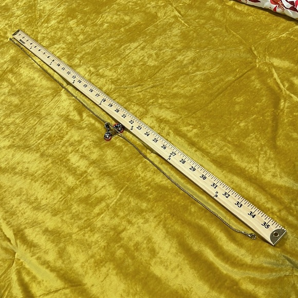 Betsey Johnson Mod Black & Orange Scooter w/ Spinning Wheels Pendant Necklace - Picture 8 of 9